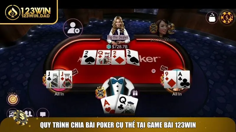 Chi tiết cách chia bài Poker khi trải nghiệm tại 123win